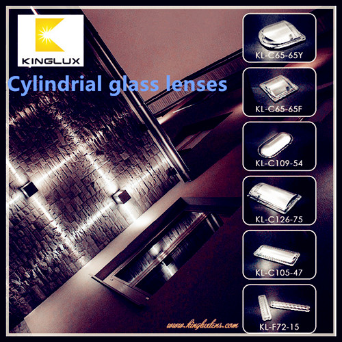 cylindrial glass lenses for wall washer