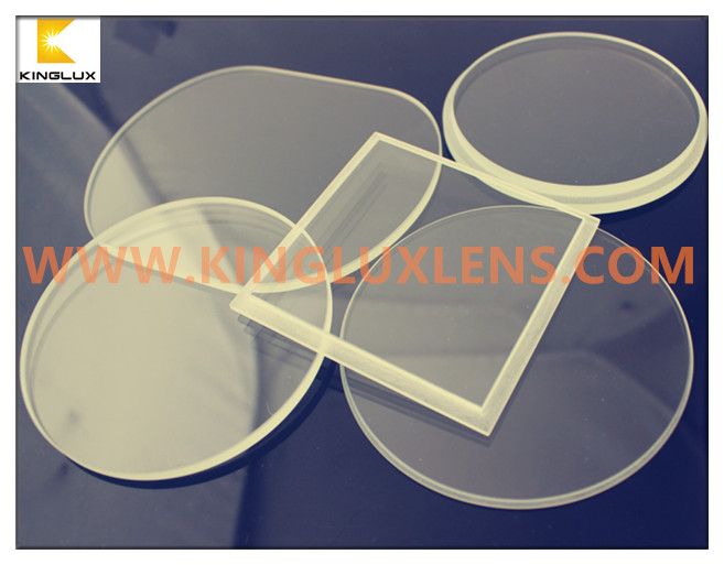 led flat lens diameter 50mm/66mm/78mm/80mm and size 107*87mm borofloat window sheet