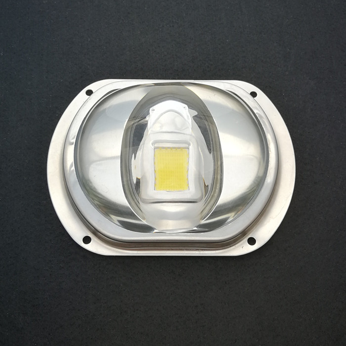 107mm 150*70degree glass led street light lens for led street lamps