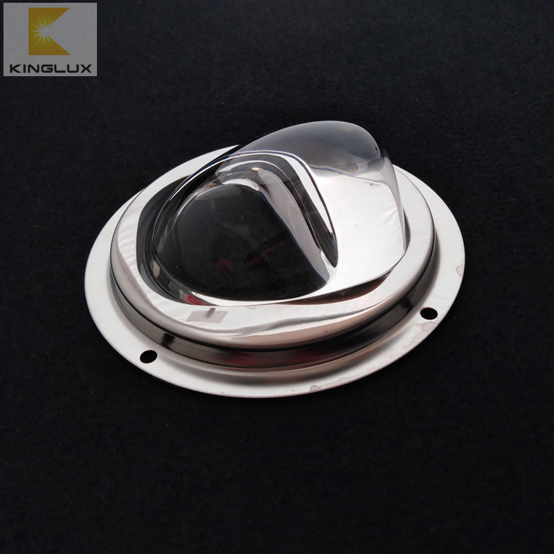 led streetlight 92mm diameter 120*30 degree optical led polarized glass lens
